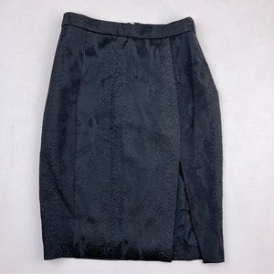 ALTUZARRA for Target Black Textured Python Pencil Skirt Side Slit